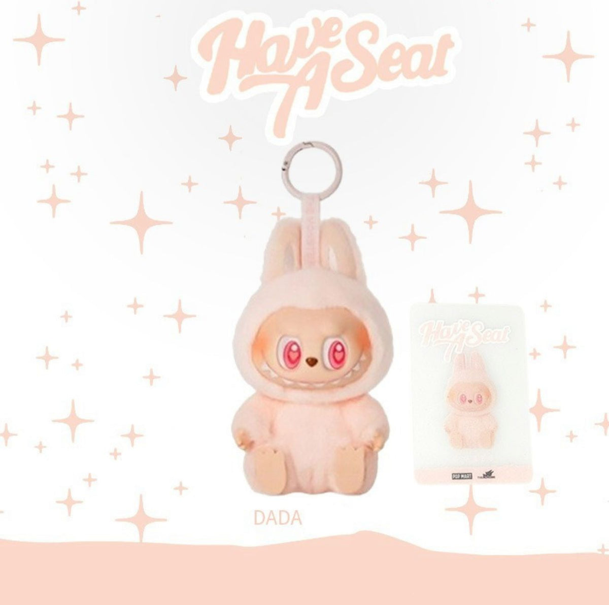 Sitzender Rosa Labubu