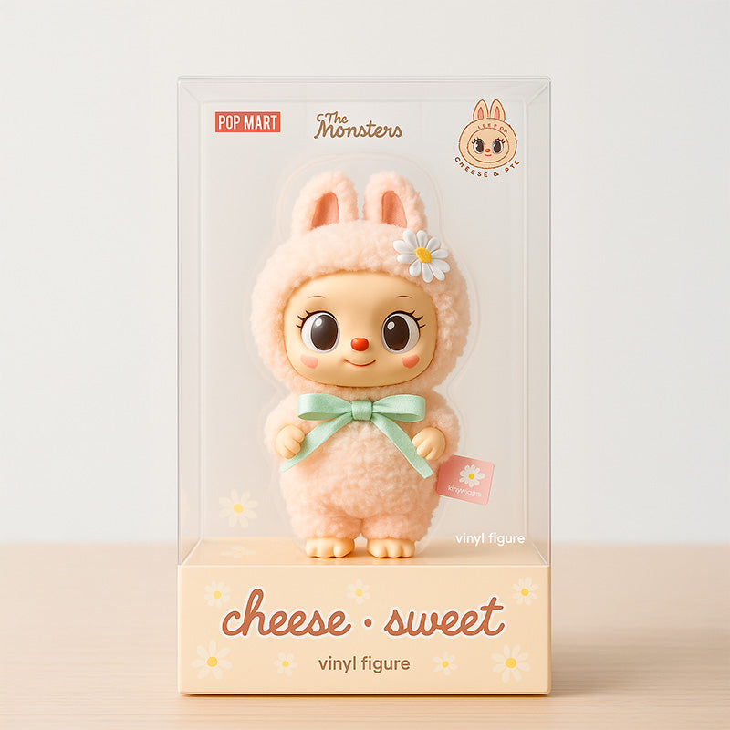 Rosa Labubu mit Schleifen