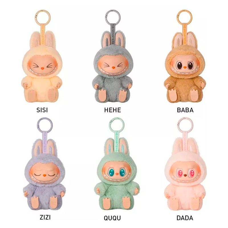 Sitzender Lila Labubu