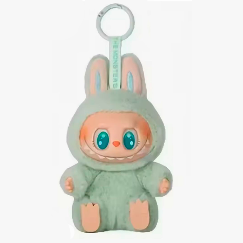 Sitzender Grüner Labubu